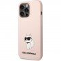 Karl Lagerfeld Choupette NFT silikónový kryt pre iPhone 13 Pro Max - ružový