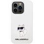 Karl Lagerfeld Choupette NFT silikónový kryt pre iPhone 14 Pro Max - biely