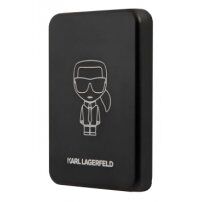 Karl Lagerfeld MagSafe bezdrôtová powerbanka s portom USB-C - 3 000 mAh - čierna