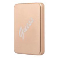 Guess Vintage MagSafe bezdrôtová powerbanka s portom USB-C - 3 000 mAh - zlatá