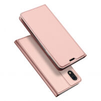 DUX DUCIS flipové puzdro pre iPhone XR – ružovo-zlatá