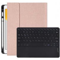 Puzdro s klávesnicou, touchpadom a priestorom na Apple Pencil pre iPad 10,2" (2019-2021) / Air 3 (2019) / Pro 10,5" - ružové