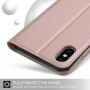 Flipové puzdro so stojančekom pre iPhone XS Max – ružovo-zlatá