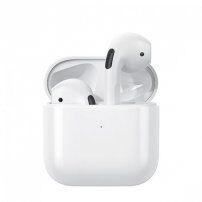 WK TWS V4 bezdrôtové Bluetooth slúchadlá pre zariadenia Apple - biela
