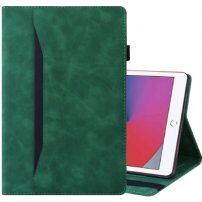Elegantné puzdro s priestorom na karty pre iPad 9,7" (2017/2018) / Air 1 / 2 / Pro 9,7" - tmavozelené