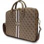 Guess 4G Printed Stripes taška pre MacBook do 16" - hnedá