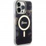 Guess Marble IML kryt s MagSafe pre iPhone 13 Pro Max - čierny