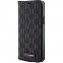 Karl Lagerfeld Saffiano Monogram flipové puzdro pre iPhone 12 / 12 Pro - čierne