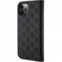 Karl Lagerfeld Saffiano Monogram flipové puzdro pre iPhone 12 / 12 Pro - čierne