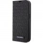 Karl Lagerfeld Saffiano Monogram flipové puzdro pre iPhone 13 Pro Max - čierne