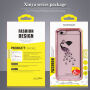 Ružovo-zlatý obal s kamienkami pre iPhone 6 / 6S – labuť