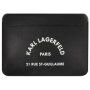Karl Lagerfeld Saffiano RSG Embossed kožená obálka pre iPad Pro 12,9" / MacBook do 14" - čierna