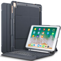 Odolný kryt s klávesnicou pre iPad 9,7" (2017/2018) / Air 1/2 / Pro 9,7" a Pencil – tmavosivá