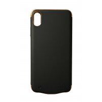 Ochranný kryt s batériou pre iPhone XS Max - 6000 mAh – čierna/zlatá