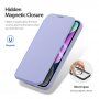 DUX DUCIS Skin X flipové puzdro s MagSafe pre iPhone 14 - fialové