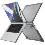Nárazuvzdorný kryt s vyklápacími nožičkami pre MacBook Pro 16" (A2485 / A2780 / A2991 / A3186 / A3403) - sivý