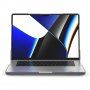 Nárazuvzdorný kryt s vyklápacími nožičkami pre MacBook Pro 16" (A2485 / A2780 / A2991 / A3186 / A3403) - sivý