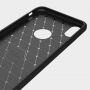 Odolný kryt v štýle brúseného karbónu pre iPhone XS Max – čierna