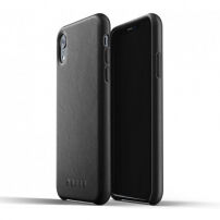 Mujjo Full Leather puzdro pre iPhone XR – čierna