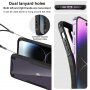 Transparentný kryt so zosilnenými rohmi pre iPhone 14 - tmavozelený