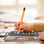AhaStyle silikónový obal v štýle ceruzky s gumou pre Apple Pencil 2. generácie / Pro - sivý