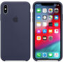 Originálny Apple silikónový kryt pre iPhone XS Max – polnočná modrá