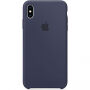 Originálny Apple silikónový kryt pre iPhone XS Max – polnočná modrá