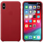 Originálne Apple kožené puzdro pre iPhone XS Max – červená