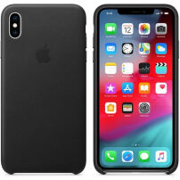 Originálne Apple kožené puzdro pre iPhone XS Max – čierna