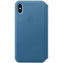 Originálne Apple Folio kožené puzdro pre iPhone XS Max – modrosivá