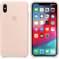 Originálny Apple silikónový kryt pre iPhone XS Max – piesková ružová