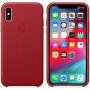 Originálne Apple kožené puzdro pre iPhone XS – červená