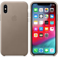 Originálne Apple kožené puzdro pre iPhone XS – dymová