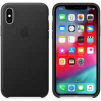 Originálne Apple kožené puzdro pre iPhone XS – čierna