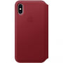 Originálne Apple Folio kožené puzdro pre iPhone XS – červená
