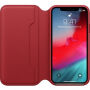 Originálne Apple Folio kožené puzdro pre iPhone XS – červená