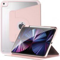 Otočné 360° puzdro s priestorom na Apple Pencil pre iPad 9,7" (2017/2018) / Air 1 / 2 / Pro 9,7" - ružové