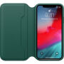 Originálne Apple Folio kožené puzdro pre iPhone XS – píniová zelená