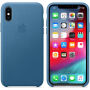 Originálne Apple kožené puzdro pre iPhone XS – modrosivá