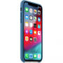 Originálne Apple kožené puzdro pre iPhone XS – modrosivá
