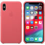 Originálne Apple kožené puzdro pre iPhone XS – pivonková ružová