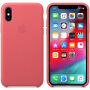 Originálne Apple kožené puzdro pre iPhone XS – pivonková ružová