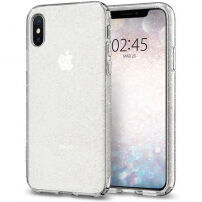 Spigen Liquid Crystal Glitter kryt pre iPhone XS/X – číry