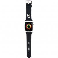 Karl Lagerfeld Karl Head NFT remienok pre Apple Watch Ultra 49mm / 46mm / 45mm / 44mm / 42mm - čierny