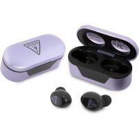 Guess True Wireless Triangle Logo bezdrôtové slúchadlá pre zariadenia Apple - fialová