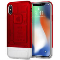 Spigen Classic C1 puzdro pre Apple iPhone X – červená