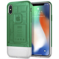 Spigen Classic C1 puzdro pre Apple iPhone X – zelená