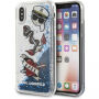 Karl Lagerfeld Karl Captain Carl Liquid Glitter puzdro pre iPhone X – modrá