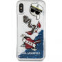 Karl Lagerfeld Karl Captain Carl Liquid Glitter puzdro pre iPhone X – modrá
