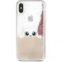 Karl Lagerfeld Peek a Boo Glitter puzdro pre iPhone X – zlatá